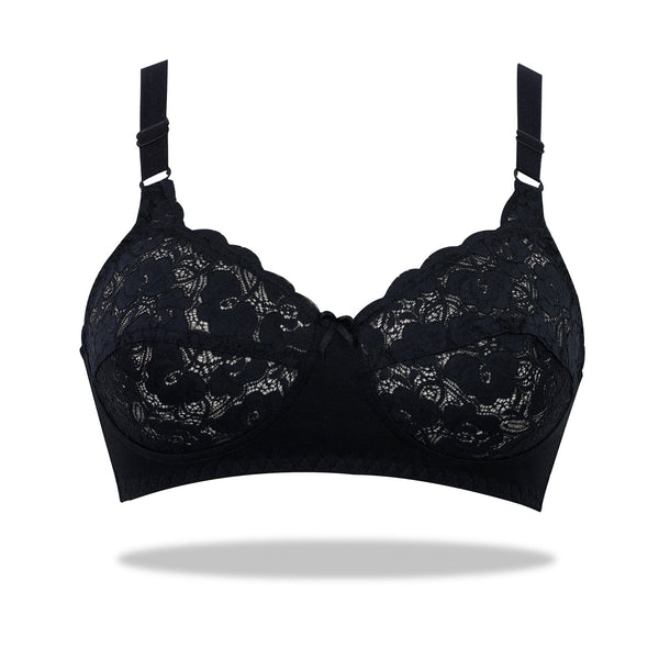 Black Lupin - Cotton Non-Padded Bra Best Quality Non-Padded