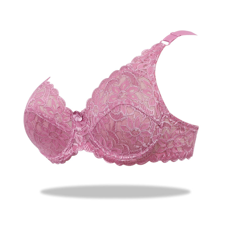 Espicopink  Blossom - Non Padded Floral Full Lace Bra