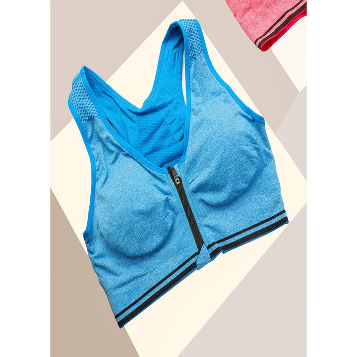 Espicopink  High Impact Front Open Padded Sports Bra