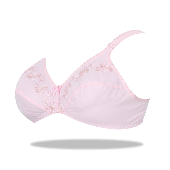 Espicopink | Lily - Softest Low Cut Floral Embroidered Cotton Bra BRAS Espico.pk 