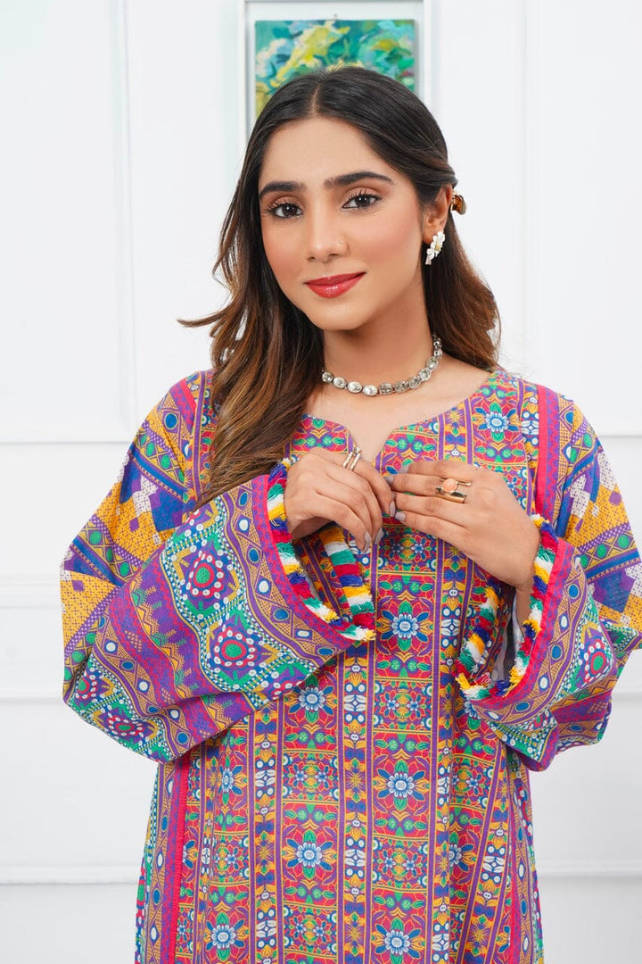 FANCY KHADDAR SHIRT DRK-1603 KHAS STORES S 