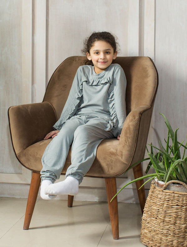 GIRLS GREY COTTON LOUNGEWEAR LW-002 LOUNGEWEAR FASSTIGIR 