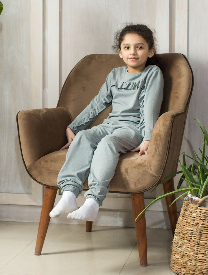 GIRLS GREY COTTON LOUNGEWEAR LW-002 LOUNGEWEAR FASSTIGIR 
