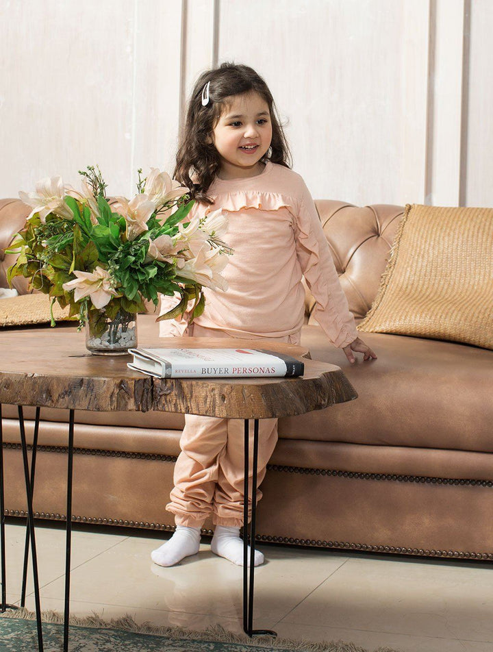 GIRLS PEACH COTTON LOUNGEWEAR LW-002 LOUNGEWEAR FASSTIGIR 
