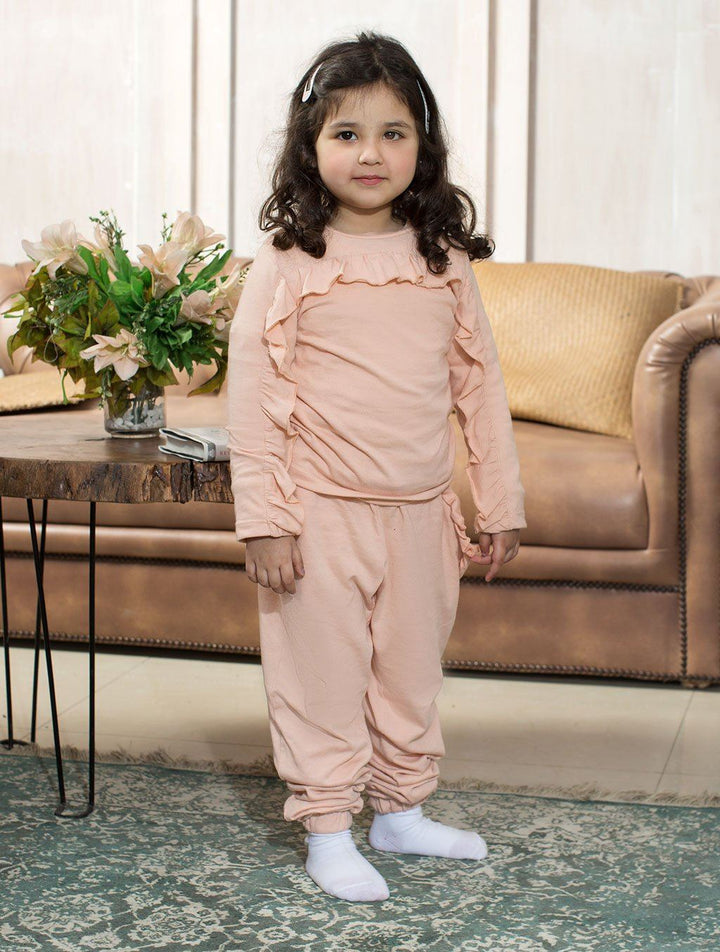 GIRLS PEACH COTTON LOUNGEWEAR LW-002 LOUNGEWEAR FASSTIGIR 