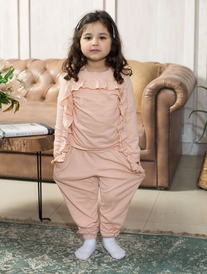 GIRLS PEACH COTTON LOUNGEWEAR LW-002 LOUNGEWEAR FASSTIGIR 