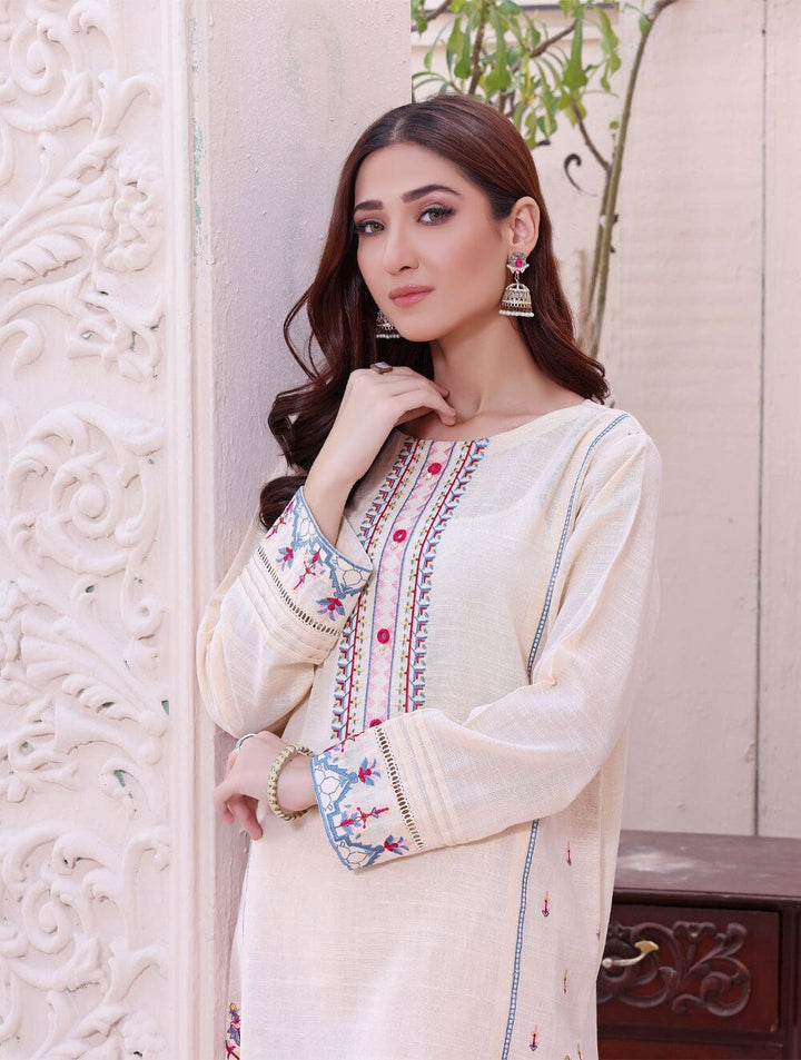 Khaddar Embroidered Shirt DYKE-1555 KHAS STORES 