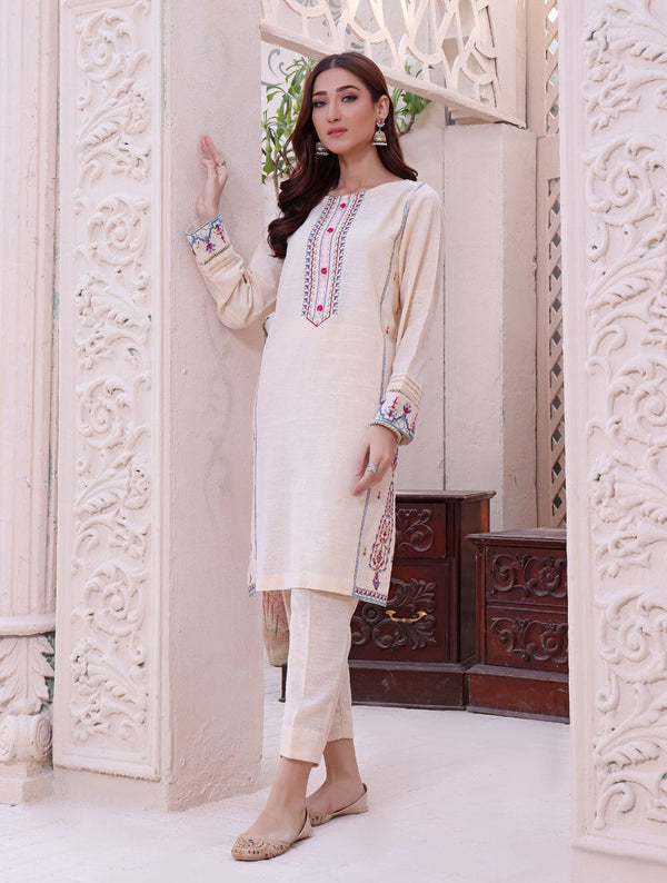 Khaddar Embroidered Shirt DYKE-1555 KHAS STORES 