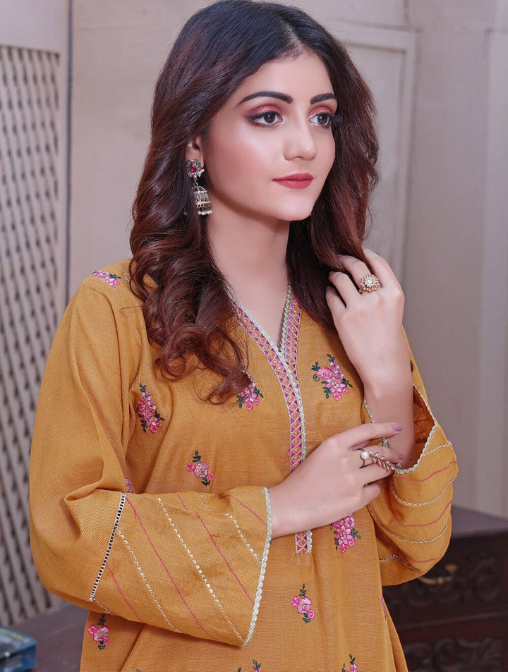 Khaddar Embroidered Shirt DYKE-1556 KHAS STORES 
