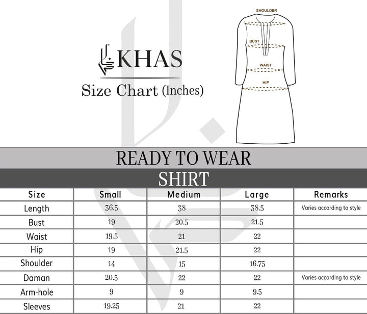 Khaddar Embroidered Shirt DYKE-1556 KHAS STORES 