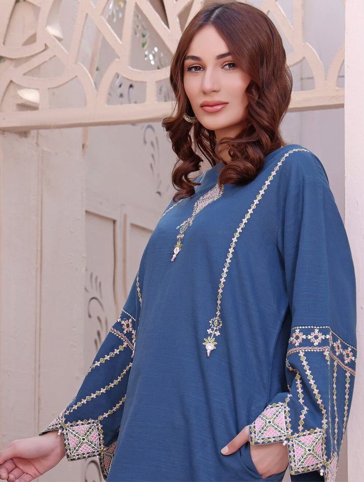Khaddar Embroidered Shirt DYKE-1561 KHAS STORES 