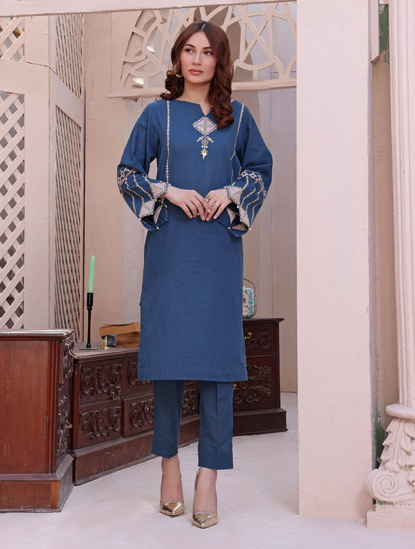 Khaddar Embroidered Shirt DYKE-1561 KHAS STORES 