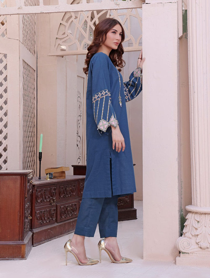 Khaddar Embroidered Shirt DYKE-1561 KHAS STORES 