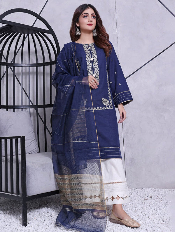 Khaddar Embroidered Shirt RKHD-1474 KHAS STORES 