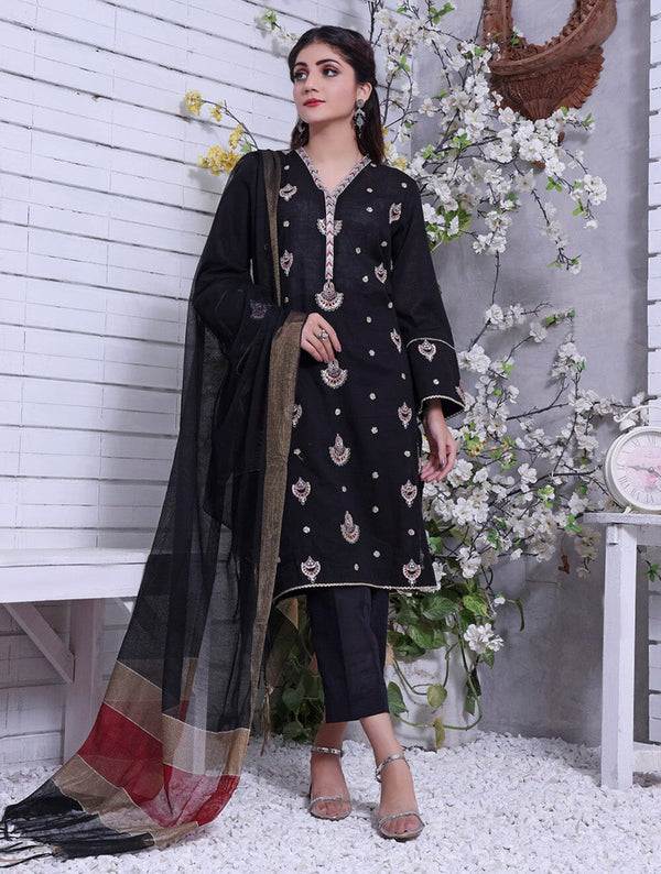 Khaddar Embroidered Shirt RKHD-1477 KHAS STORES 