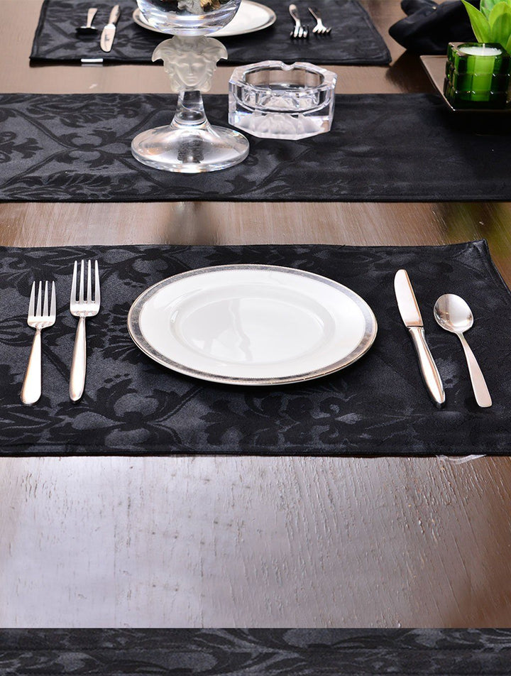 Kitchen Linen Jacquard Black Kitchen Accessories HOMKITLIN 
