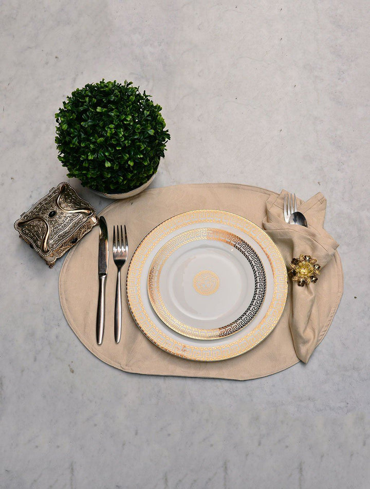 Kitchen Linen Jacquard Cream Kitchen Accessories HOMKITLIN Place Mat 