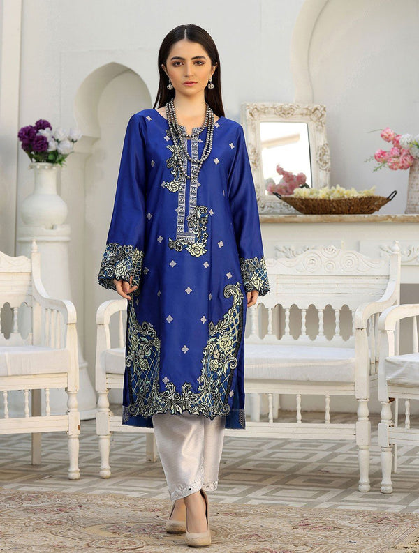 Luxury Embroidered Velvet Pret Kurti ER-144 Luxury Pret FASSTILAD S 