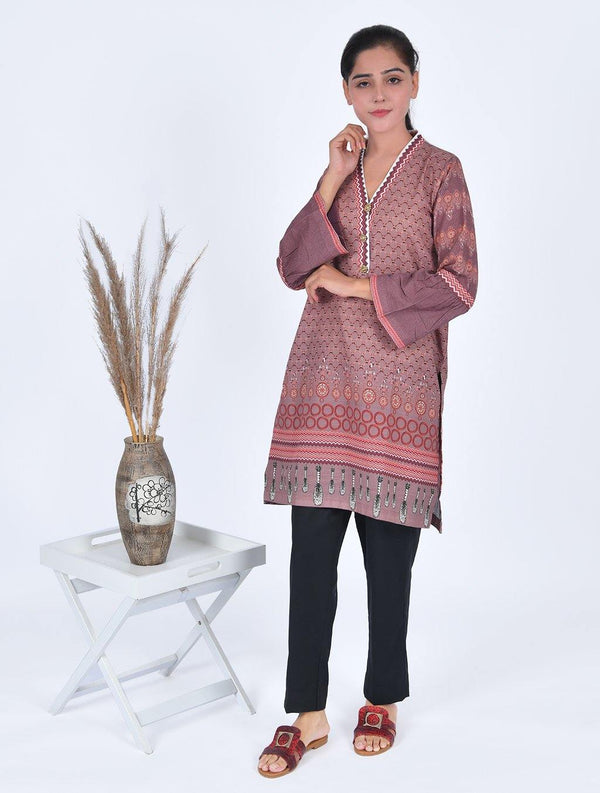 Printed Khaddar Shirt DR-422 Pret FASSTILAD S 