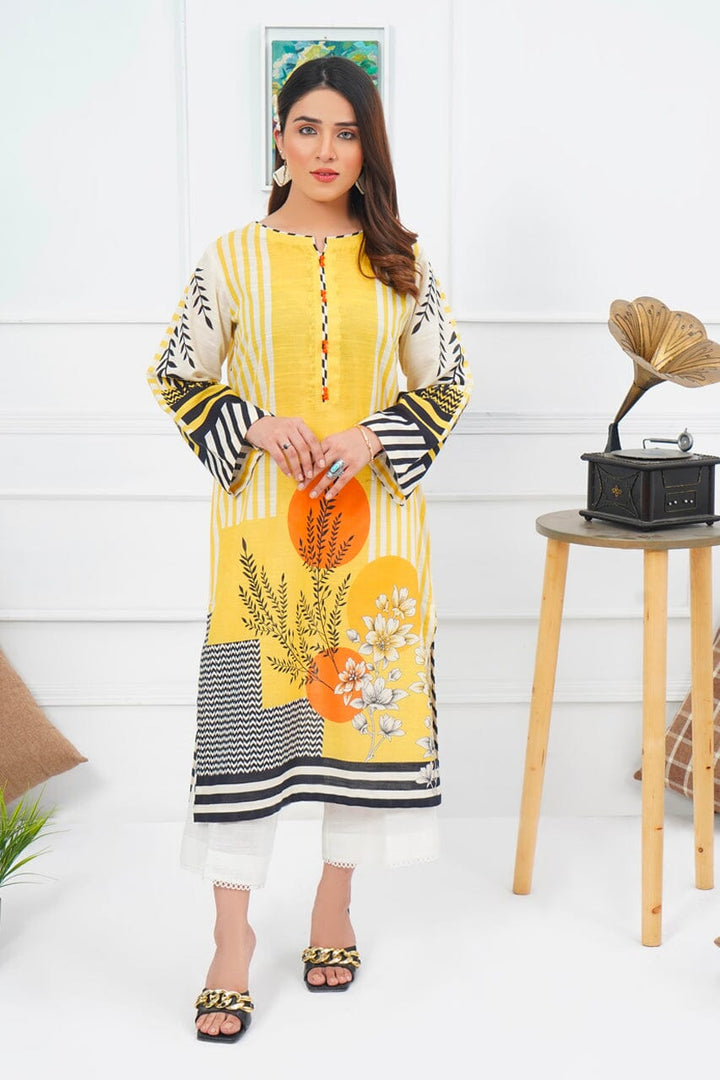 Printed Khaddar Shirt DRK-1595 KHAS STORES 