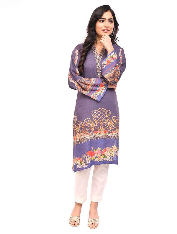 Printed khaddar Shirt KLE-15011-A Pret FASSTILAD 