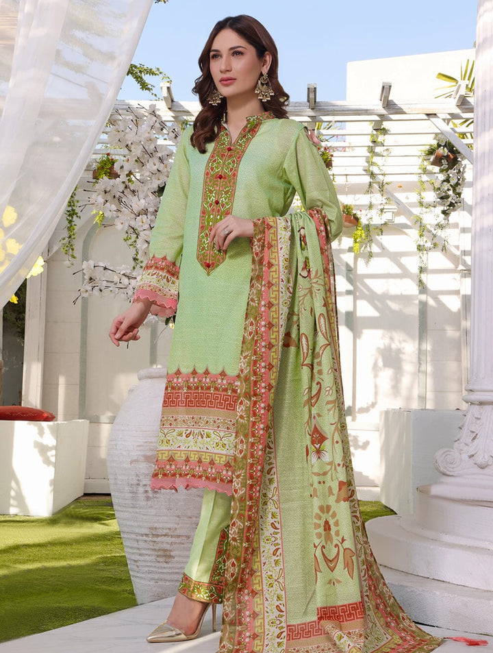 Printed Khaddar Suit with Printed Khaddar Dupatta KKH-1624 Dresses KHAS STORES 