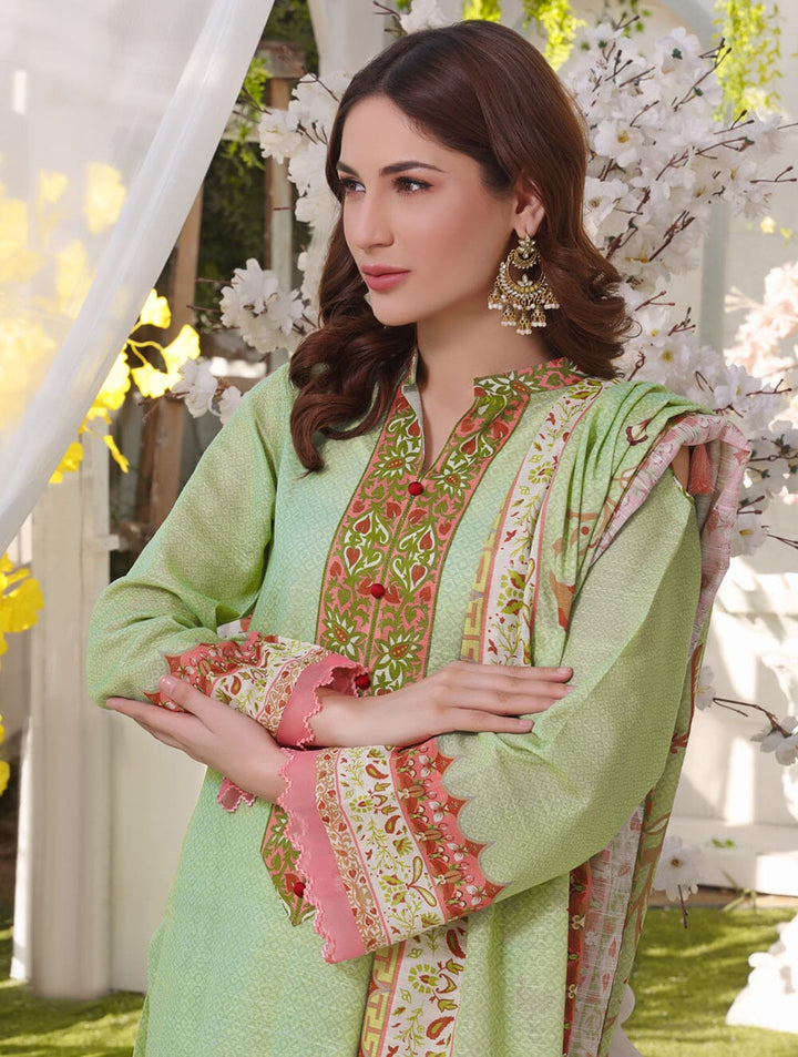 Printed Khaddar Suit with Printed Khaddar Dupatta KKH-1624 Dresses KHAS STORES 