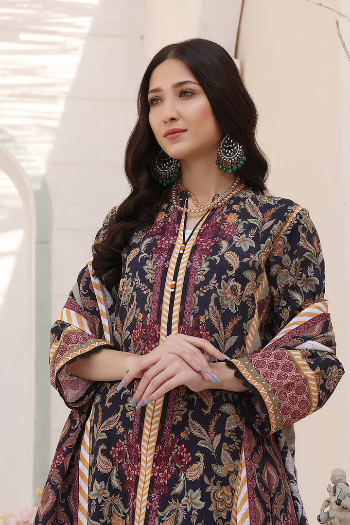 Printer Khaddar Suit with Printed Khaddar Dupatta KKH-1580 Dresses KHAS STORES 