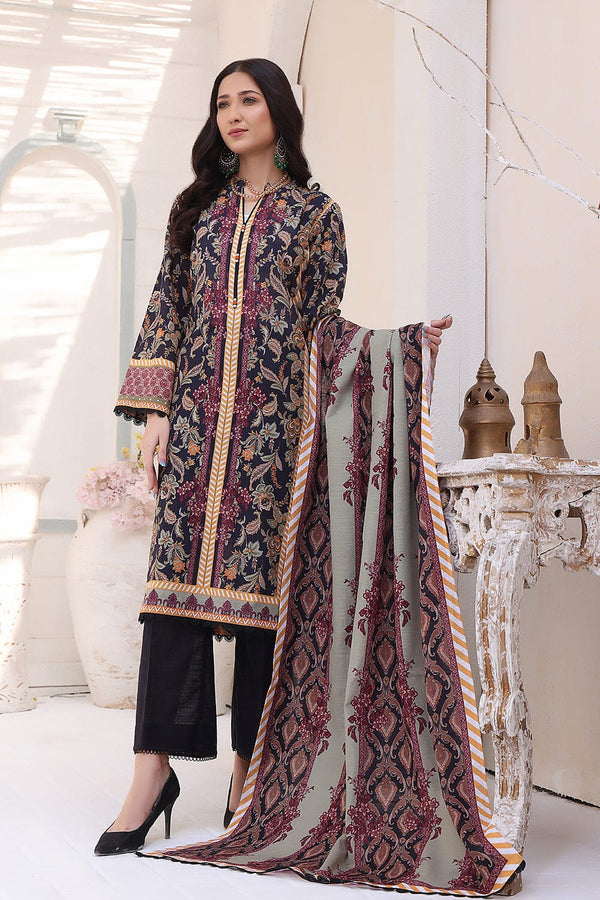 Printer Khaddar Suit with Printed Khaddar Dupatta KKH-1580 Dresses KHAS STORES 