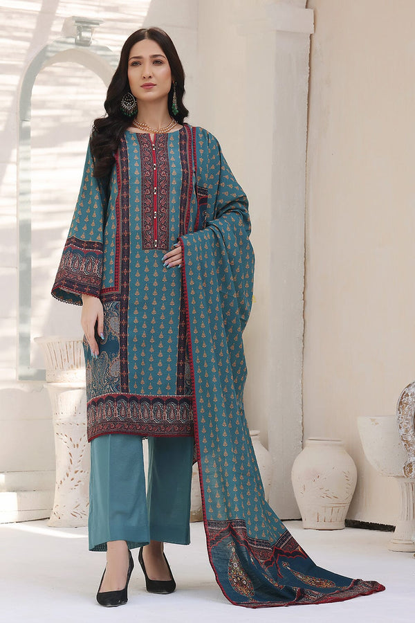 Printer Khaddar Suit with Printed Khaddar Dupatta KKH-1581 Dresses KHAS STORES 