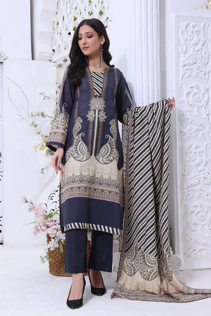 Printer Khaddar Suit with Printed Khaddar Dupatta KKH-1582 Dresses KHAS STORES 