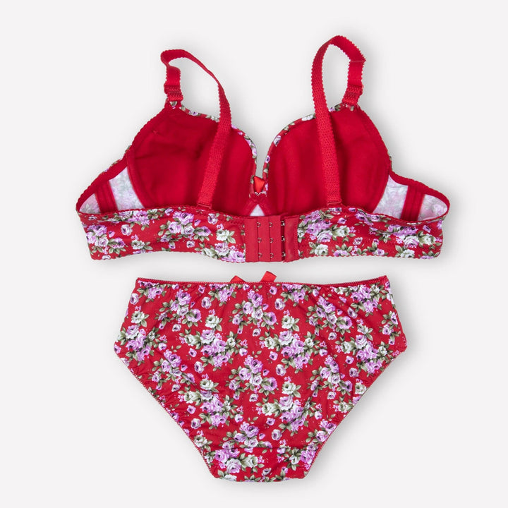 Red Floral Padded Set Espicopink 