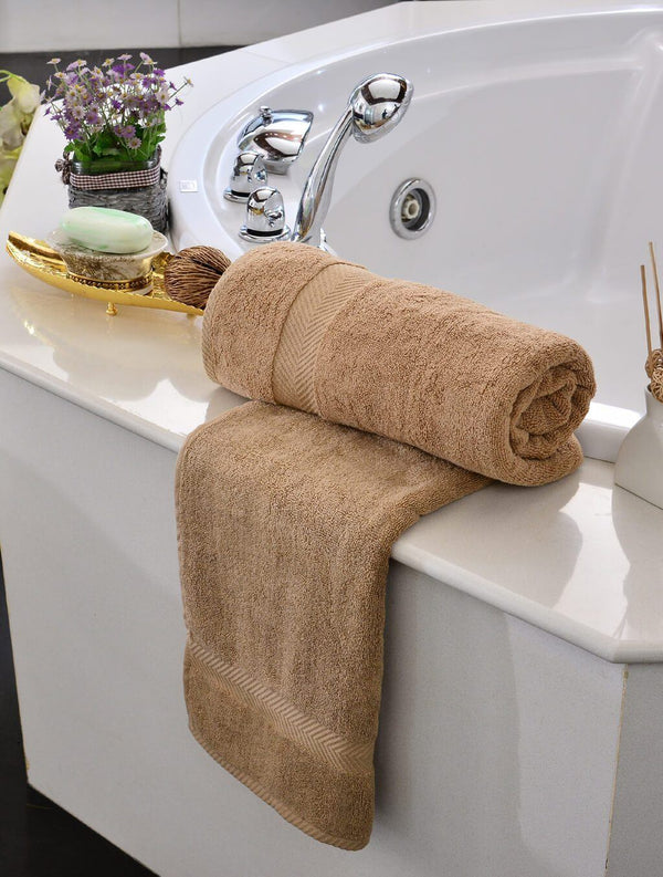 Towels Plain Beige Dyed Towels HOMBATTOW 