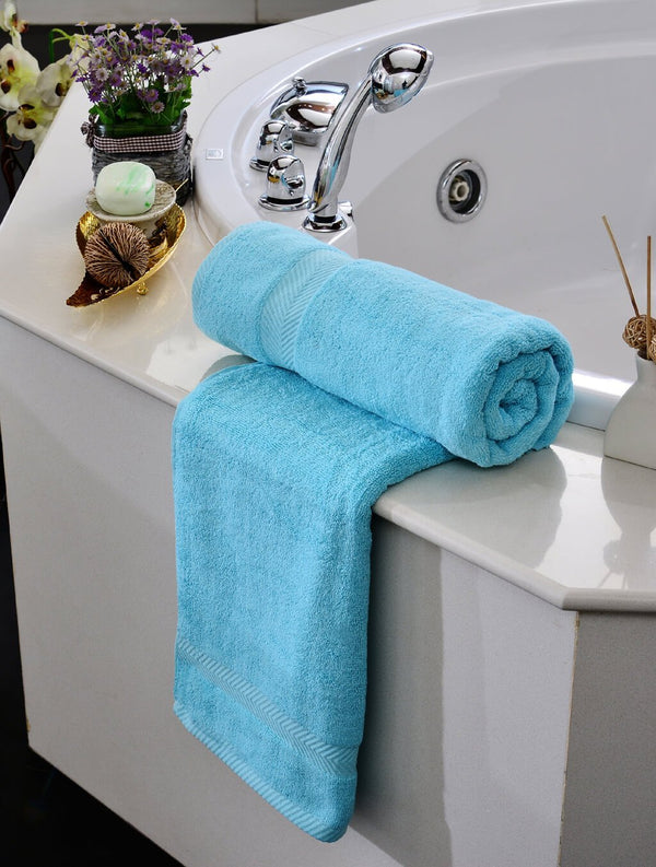 Towels Plain L/Blue Dyed Towels HOMBATTOW 