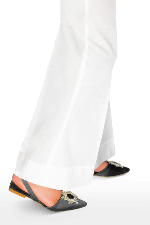 TROUSER TR-1070 BOOT CUT WHITE Women Bottoms KHAS STORES 