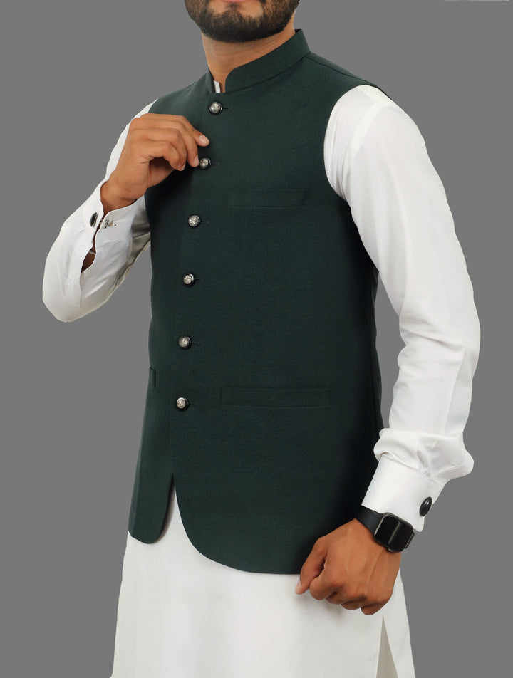 WAISTCOAT WWC-8003 Green Waist coats FASSTIMEN 