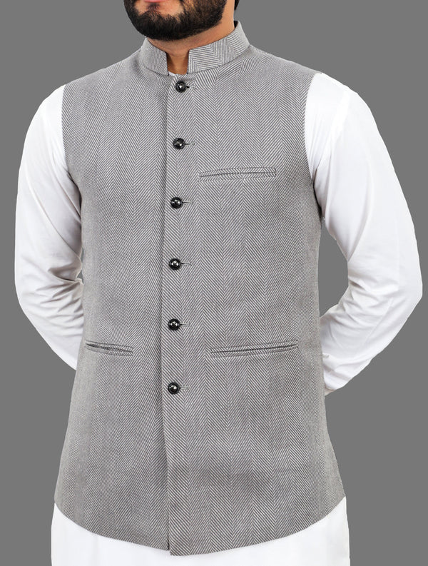 WAISTCOAT WWK-9003 Grey Waist coats FASSTIMEN 