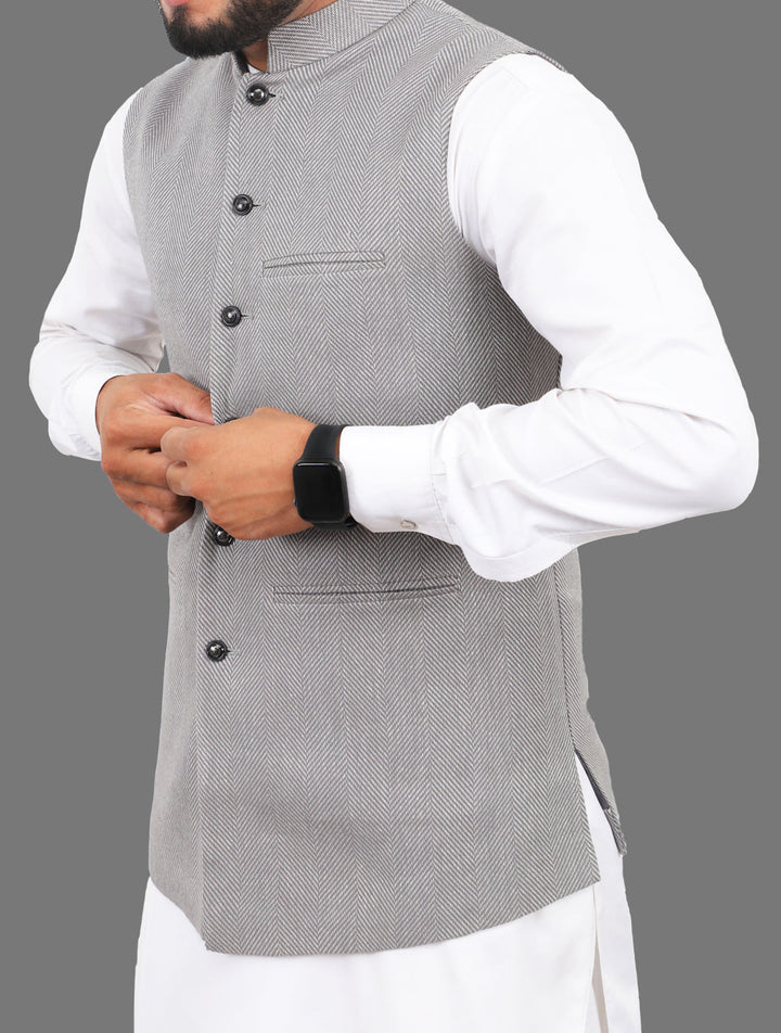 WAISTCOAT WWK-9003 Grey Waist coats FASSTIMEN 