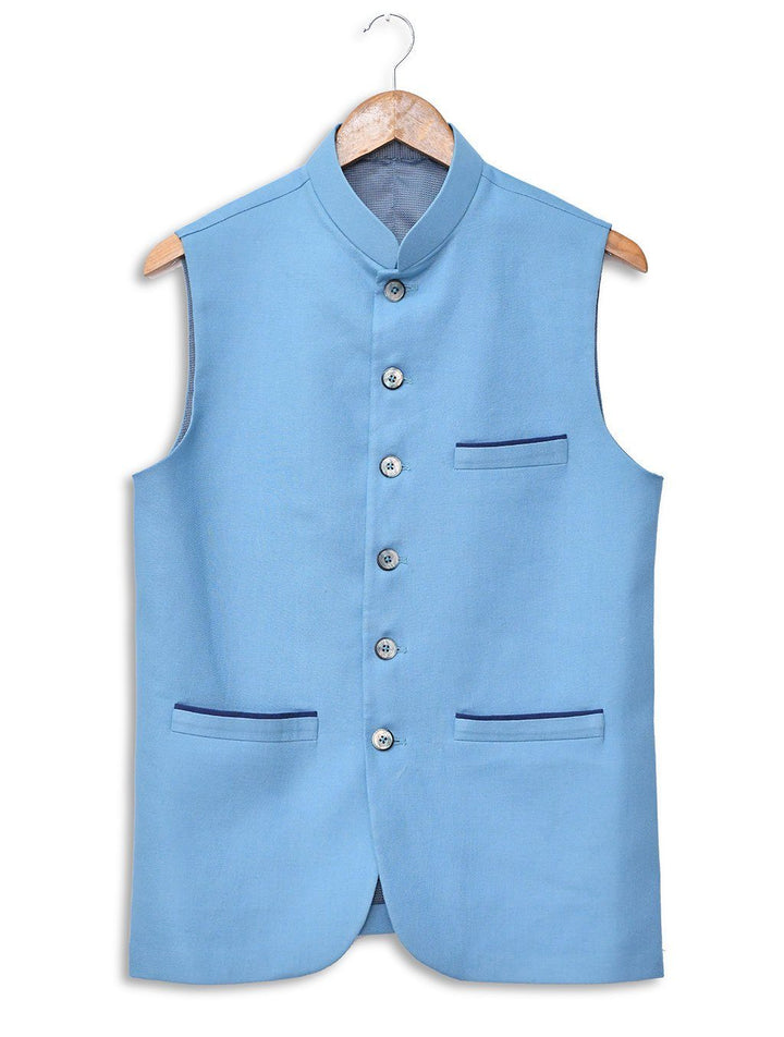 WAISTCOAT WWK-9006 BLUE Waist coats FASSTIMEN 